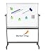 Magnetic Mobile White Board Dry Erase Board Double Sided Whiteboard Rolling Wheels 4 Markers Eraser Magnets Ruler Large Writing Standing Easel Stand Easy Adjustable Flip Portable Display 36 x 48 inch