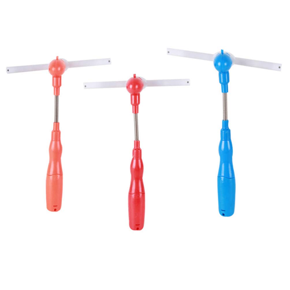 Toyvian 3pcs LED Windmill Spinner Light Up Pinwheel Flashing Wind Spinners Glowing Outdoor Toys Rotary Music Bar Toy for Kid