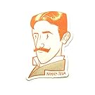 The STEMcell Science Shop Nikola Tesla 3" Die-Cut Sticker