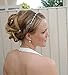 SWEETV Pearl Silver Bridal Headband-Single Hair Band Tiara Flower Wedding Headpiece Jewelry Bridal Hair Accessoires for Women