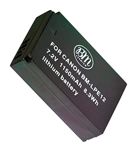 BM Premium LP-E12 Battery for Canon SX70 HS, Rebel SL1, EOS-M, EOS M2, EOS M10, EOS M50, EOS M100 Mirrorless Digital Camera