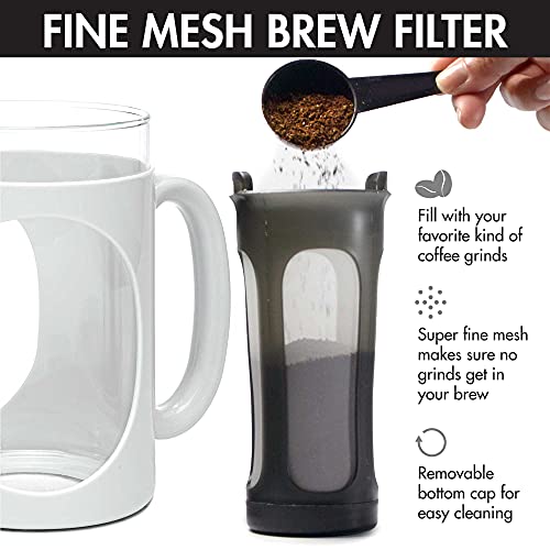 Primula Burke Deluxe Cold Brew Iced Coffee Maker, Comfort Grip Handle