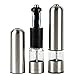 Jagurds Electric Salt and Pepper Mill Set - Premium Stainless Steel One-Handed Spice Grinders with Light, Automatic Battery Operated with Adjustable Coarseness for that Perfect Savory Seasonings