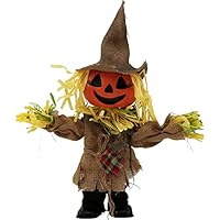 Haunted Hill Farm 1.5-Ft. Delightful Walking Pumpkin Scarecrow Decoration | Halloween Haunted House Props | Musical | Battery-Operated | HHMNPUMP-1FSA Haunted Hill Farm 1.5-Ft. Delightful Walking Pumpkin Scarecrow Decoration | Halloween Haunted House Props | Musical | Battery-Operated | HHMNPUMP-1FSA