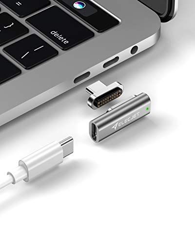ELECJET MagJet S, 20 Pin Magnetic USB C Adapter, 100W Fast Charging,10 Gbps Data Transfer, RJ45 Gigabit Ethernet Connection, 4K Video @ 60Hz for New MacBook Pro/Air and Any USB C Devices