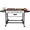 Royal-Gourmet-GD401-Portable-Propane-Gas-Grill-and-Griddle-Combo4-BurnerGriddle-Flat-Top-Folding-LegsVersatile-Outdoor-Camping-Stove-with-Side-Table
