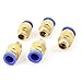 uxcell® 5 Pcs 1/4" PT Male Thread 10mm Push In Joint Pneumatic Connector Quick Fittings