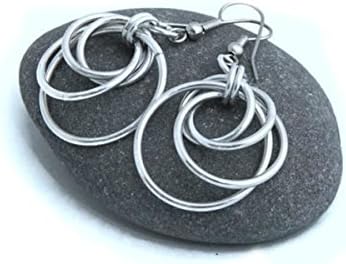 Earrings with Lightweight Chain Maille Rings/Chainmail Jewelry