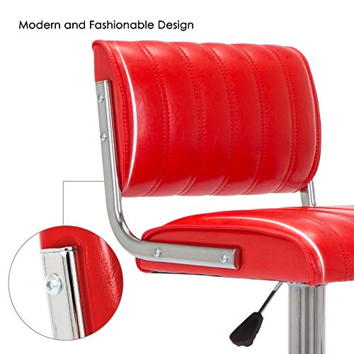 IntimaTe WM Heart Barhocker 2er Set, Höhenverstellbarer Bürohocker und Drehbarer Hocker, Kunstleder Arbeitshocker mit… – Bild 8