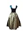 Cokos Novelty Adult Women Frozen Anna Elsa Coronation Dress Costume Princess Costume (XS Women Size, Olive)