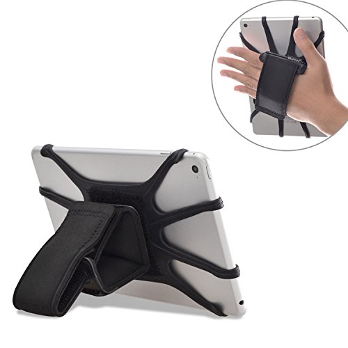 WANPOOL Padded Hand Strap Holder with Detachable Silicon Tablet Holding Net for 7 - 10.5 Inch Tablets