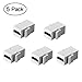 MOERISICAL HDMI Keystone Jack, 5 Pack Wall Jacks Insert Female to Female Coupler Adapter (White)