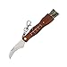 WOLFLAND 2 pcs Set Professional Folding Mushroom Hunting Knife Fungus Truffles Harvest Sharp Knives Natural Wood Handle Pocket Knife w/Bristle Brush