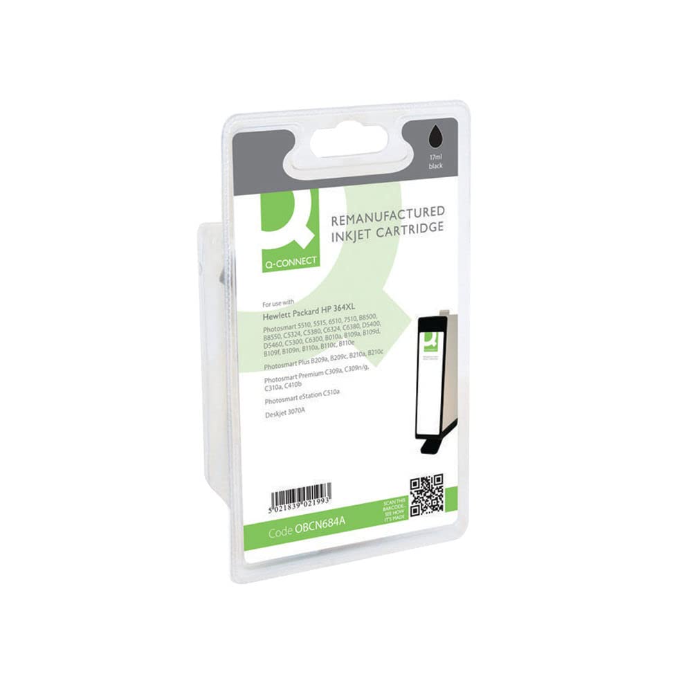Q-Connect Ink for HP No364XL Ink Cartridge - Black