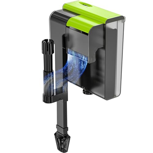 Forever Speed 4-in-1 UVC Outdoor Aquarium Filter Adjustable Flow Hanging Filter 450L/h Waterfall Filter for 10-100L Aquarium