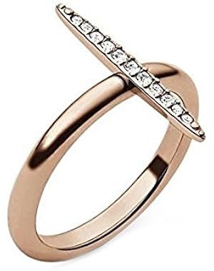 MKJ3524 Brilliance Matchstick Rose Gold Ring with Crystal Pave Size 8!