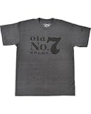 Jack Daniels Men's Daniel's Charcoal Old No. 7 Short Sleeve T-Shirt Grey XX-Large