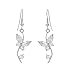 Glamorousky Butterfly in Flower Earrings with Silver Austrian Element Crystals and Crystal Glass