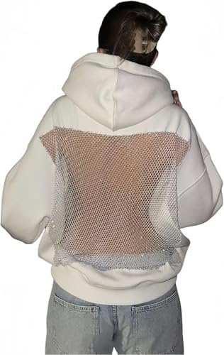 Amazon.com: Mesh Back Hoodie Women's Backless Sparkle Hoodies Y2k