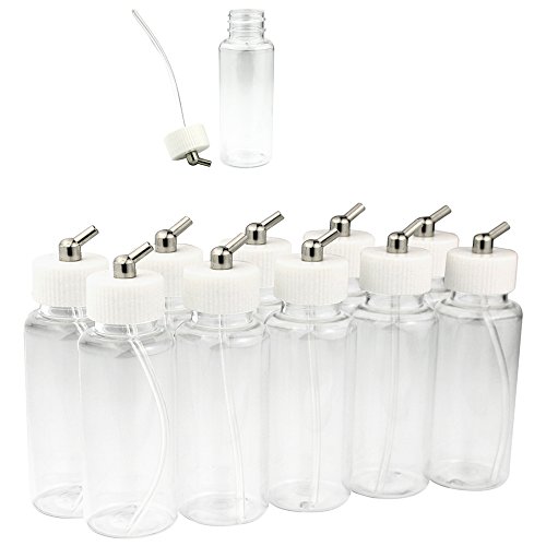 10x Airbrush 80cc Plastic Bottles Paint Jars for Single