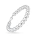 Bling Jewelry Traditional Simple Plain Hand Strung Polish Round Light Weight .925 Sterling Silver Bead 8MM Ball Strand Bracelet For Women 7.5 Inch