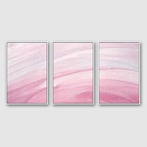 3 Piece Framed Canvas Home Artwork Decoration Watercolor Sfumato Canvas Wall Art for Living Room, Bedroom - 16"x24"x3 Panels