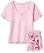Amazon Brand - Mae Women's Sleepwear High-Low Tee and Short Pajama Set