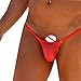 Honanda Mens Sexy Hot See Through G-String T-back Underwear Thong (Red)