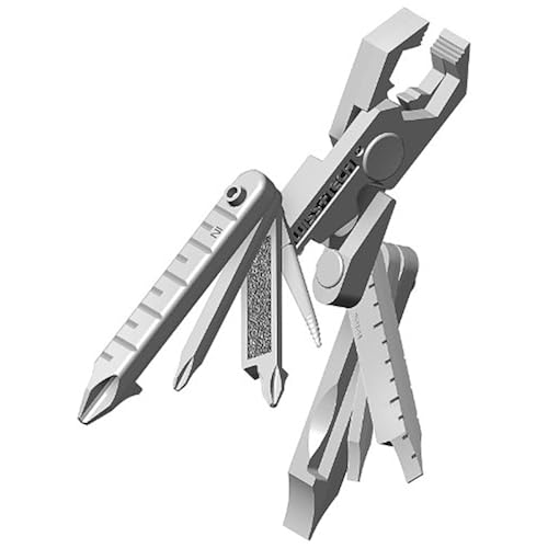 Swiss+Tech ST53100 Polished SS 19-in-1 Micro Pocket Multitool for Camping, Outdoors, Hardware Tools & Home Improvement, Power & Hand Tools, Hand Tools, Multitools & Accessories, Multitools