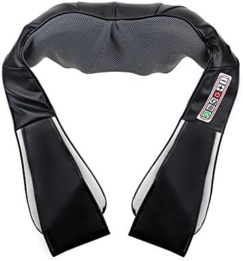 VOKUA Shiatsu Neck &amp; Back &amp; Shoulder Massager Adjustable Intensity with Heat Therapy Deep Tissue Kneading for Office Home Car -Full Body Massage