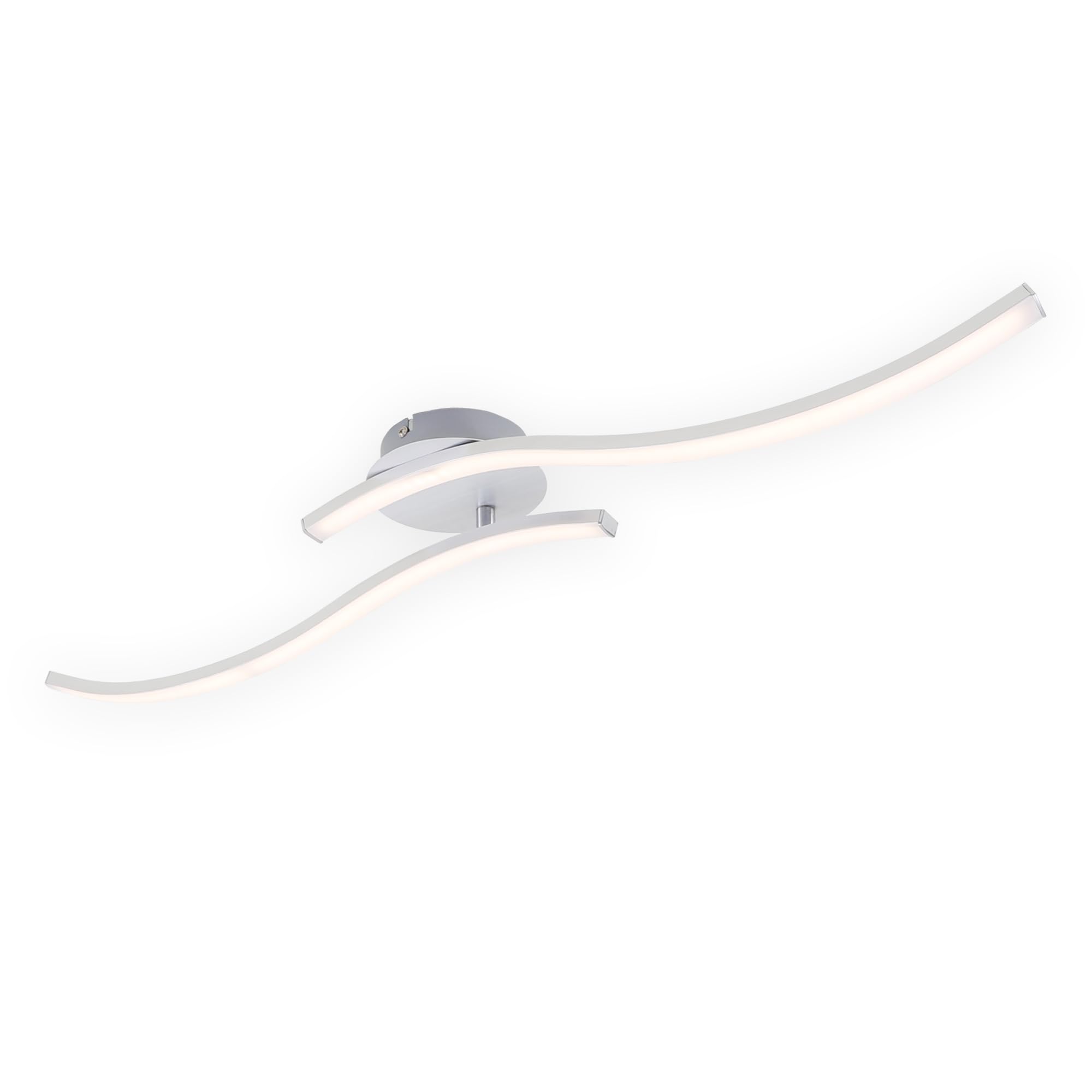 BRILONER Leuchten LED Ceiling Light, 2-Bulb Ceiling Light, 700 Lumen, 3000 Kelvin (Warm White) 9 Watt, Aluminium-Coloured, 782x120x110mm (Lxwxh)