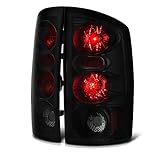 VIPMOTOZ Altezza Euro Style Tail Light Lamp For 2002-2006 Dodge RAM 1500 2500 3500 - Matte Black Housing, Smoke Lens, Driver and Passenger Side