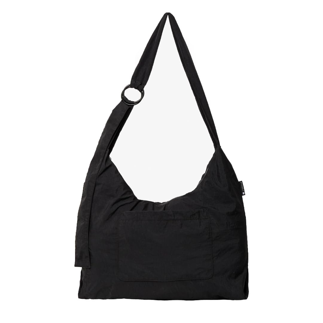 Photo 1 of Thread Wallets Slouchy Bag for Women & Men - Crescent Sling Bag with Adjustable Strap and Zip Pocket, Unstructured & Foldable (Black, Regular)