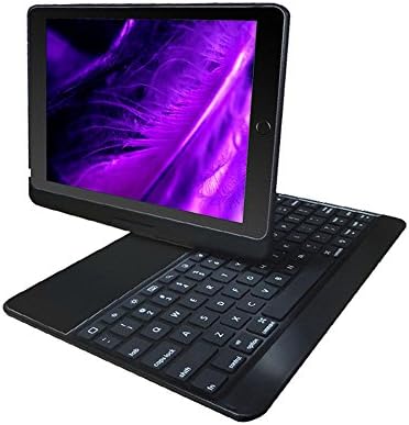 Backlit Keyboard Case,EFUS iPad air 360 Rotating Smart 7 Color Case Folio Style cover with Multiple Viewing Angles Stand Colorful Bluetooth Wireless Keyboard Case for iPad air First Generation