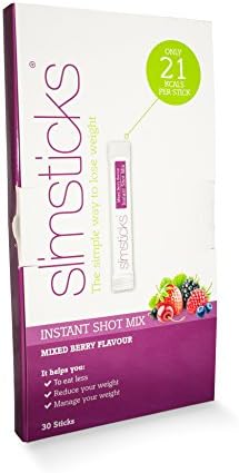 SLIMSTICKS® - Mixed Berry Flavour - 3 Boxes - Instant Shot Mix - Helps You eat Less - Reduce Your Weight - Manage Your Weight - No More Yo Yo Dieting - 30 Sticks in a Box = 1 Month Supply