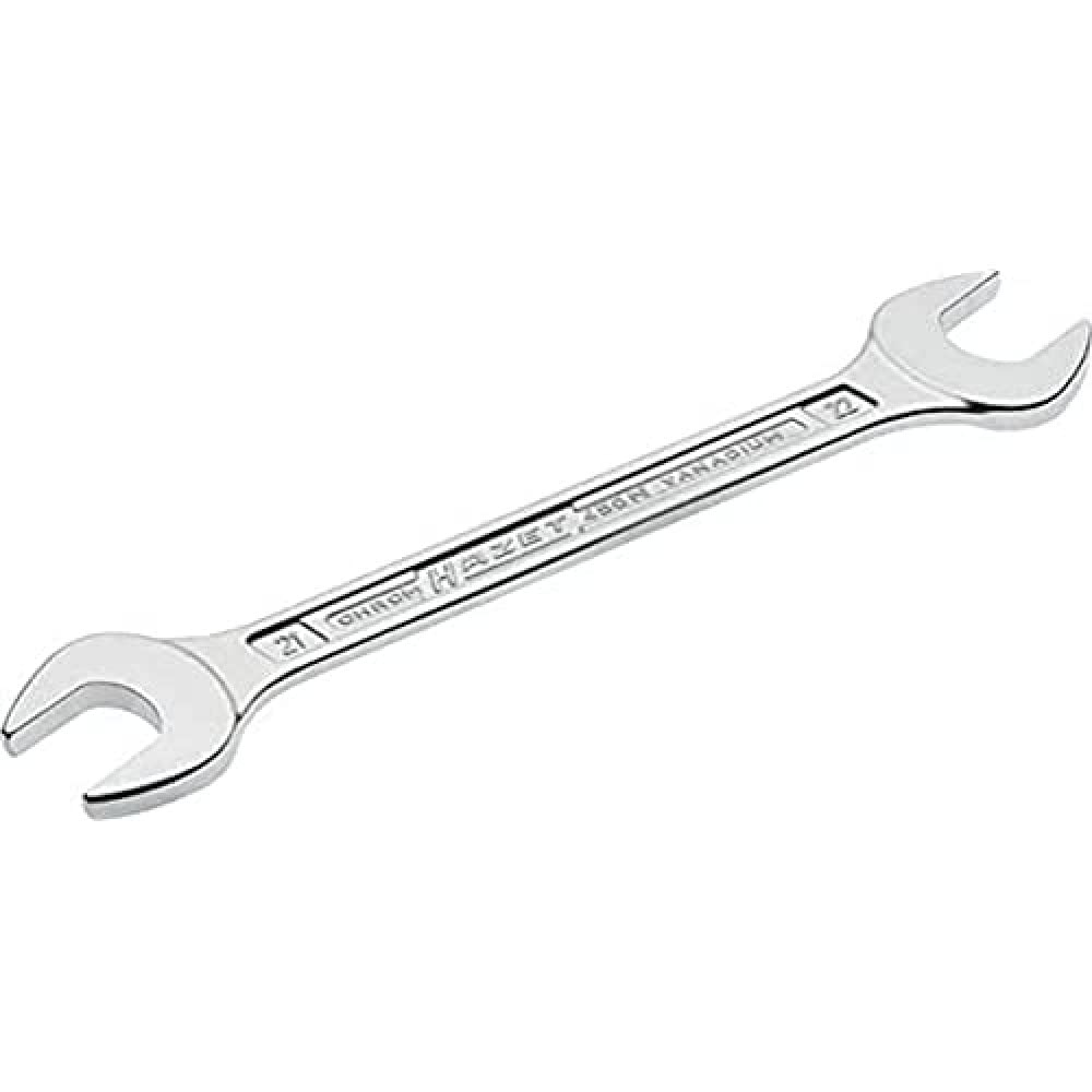 HAZET 450N-21X22 238 mm Hexagon Profile Double Open-End Wrench - Chrome-Plated