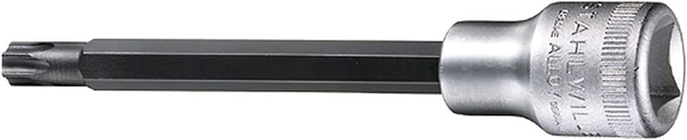 Stahlwille 03131070 1054TX Chrome Alloy Steel Screwdriver Socket, 1/2 inch Drive, T70 Size, 120 mm Length, Pack of 5