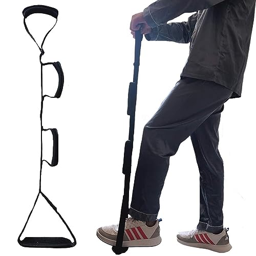 Photo 1 of Fanwer Long Leg Lifter Strap - 35-44 Inch Multi-Loop Adjustable, Padded Handgrips & Soft Foot Pad, Hip & Knee Replacement Surgery, Rigid Foot Loop & Hand Grip, Mobility Aids for Wheelchair, Car, Bed