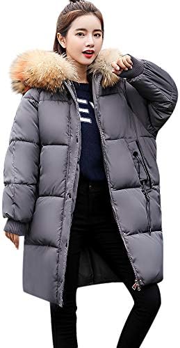 Winter Down Coat Women Ladies Puffer Faux Fur Jacket Top Trench Duffle Long Warm Waterfall Puffa Parka Quilted Dust Button Zip Outwear Plus Size