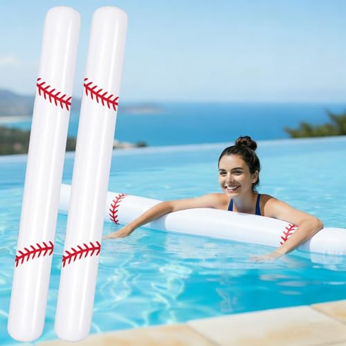 Thenshop 2 Pcs Baseball Inflatable Swimming Pool Noodle 56 Inch Giant Blow up Pool Noodles Inflatable Water Floats for Adult Summer Outdoor Beach Swim Water Lake Vacation Party at Amazon