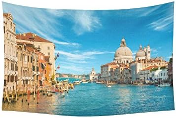D-Story Custom Wall Tapestry Fantacy Watery City Cotton Linen Tapestry Wall Hanging 60 x 40 Wall Art Home Decor