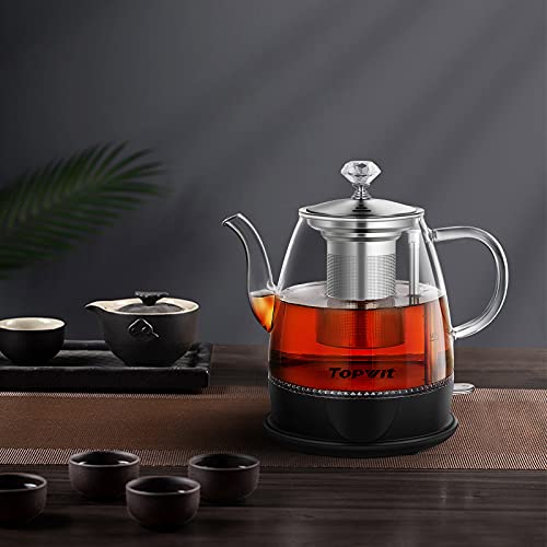 Topwit Electric Kettle Glass, Electric Tea Kettle Dual Purpose Design