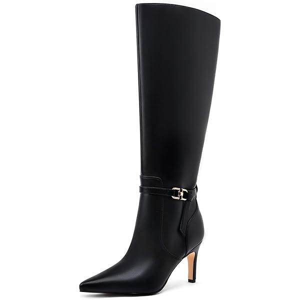 Stiletto long boots black即日発送可能 Amazon.com | ClassicSter Womens Pointed Toe Knee High Patent