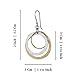Graduated Circles Earrings Two Tone 925 Sterling Silver & 14k Gold Filled Multi Hoops Dangle Earrings