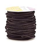 Mandala Crafts® Cowhide Genuine Leather Round Suede Cord Craft Lacing String (4mm, Brown)