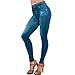 Eastabile Womens' Jeans Printed Slim Denim Jeggings Leggings Stretchy Pencil Pants (S, Blue)