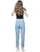 CUNLIN High Waist Jeans Skinny Women Jeans Woman mom Jeans Denim Womens Jeans Sexy Blue Jeans Light Blue 25
