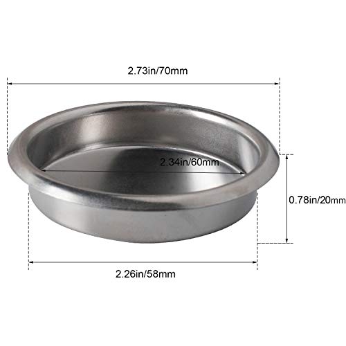 Gekufa Backflush Insert 58 mm Metal Blind Portafilter Basket for Espresso Coffee Machine Maker Backflush Disk Blind filter