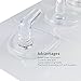 Zeoss Kitchen Bathroom Hooks Hanger for Tile Ceramic Metal Surface Transparent Design, Pack of 3