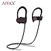 APEKX Bluetooth Earbuds, Sport Wireless Headphones Noise Cancelling in-Ear Earphones for Running Gym Sweatproof Secure Fit Headset with Mic(Black)
